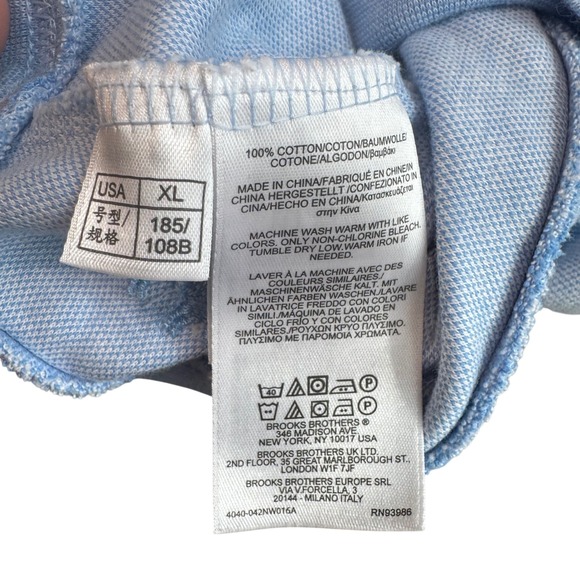 Brooks‎ Brothers Mens Light Blue 1/4 Zip Pullover Sweatshirt Size XL Long Sleeve - Picture 8 of 10